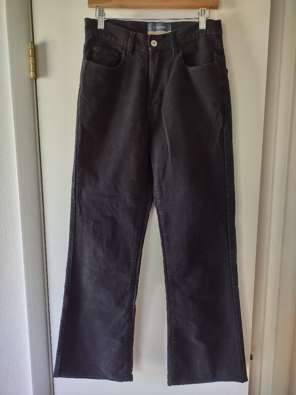 Sonneti Men’s Bootcut Jeans 30x30 Black Brushed Cotton Denim Pants